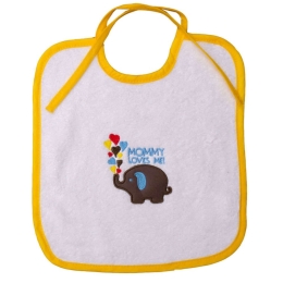 Σαλιάρα Σχ. 53 White-Yellow Viopros 25x30cm 100% Βαμβάκι