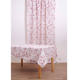 Runner Άντα Σετ 2τμχ Red Viopros 45Χ140 45x140cm Πολυέστερ