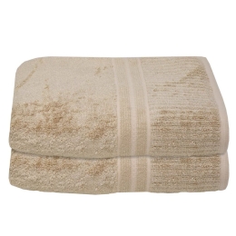 Πετσέτες Modal (Σετ 3τμχ) 1 Beige Anna Riska Σετ Πετσέτες 70x140cm Βαμβάκι-Φυσική Ίνα
