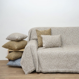 Ριχτάρι 1443 Beige Anna Riska Πολυθρόνα 180x150cm Chenille