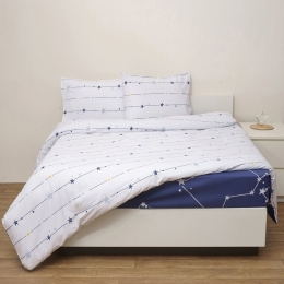 Κουβερλί Ωρίων (Σετ 3τμχ) White Viopros Υπέρδιπλo 220x240cm 100% Βαμβάκι