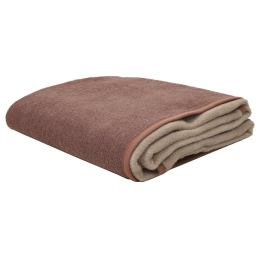 Κουβέρτα Δίχρωμη Polycotton Marron-Beige Viopros Μονό 160x220cm Ακρυλικό-Πολυέστερ