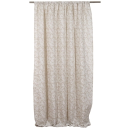 Κουρτίνα Mε Τρέσα Άρια Beige Viopros 140X270cm Πολυέστερ