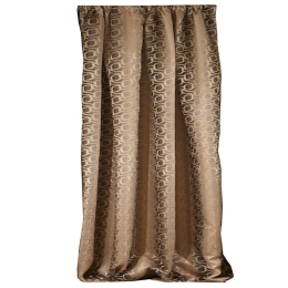 Κουρτίνα Mε Τρέσα Ρεβέκα Brown Viopros 280x270 Πολυέστερ