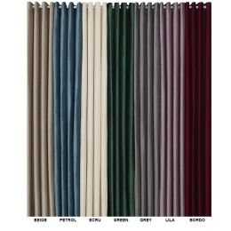 Κουρτίνα Με Τρουκς 5810 Beige Viopros 140X260 Πολυέστερ