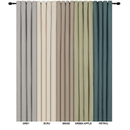 Κουρτίνα Με Τρουκς 5812 Beige Viopros 140X260 Πολυέστερ