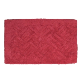 Ταπέτο Μπάνιου Άλφα Red Viopros 50 X 80 100% Βαμβάκι