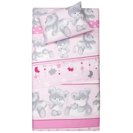 Κουβερλί Βρεφικό Φρέντυ Pink Viopros Viopros 120x160cm 100% Βαμβάκι