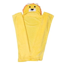 Κουβέρτα Βρεφική Fleece Με Κουκούλα 86 Yellow Viopros Αγκαλιάς Πολυέστερ
