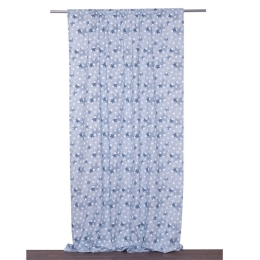 Κουρτίνα Παιδική Με Τρέσα Έντι Blue Viopros 140X270cm 140x270cm Βαμβάκι-Πολυέστερ