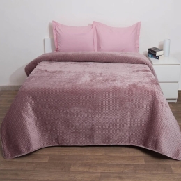 Κουβερλί Verona Velvet Blush Pink Anna Riska Ημίδιπλο 160x220cm Microfiber-Polyester
