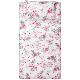 Κουβερλί Παιδικό Λίλυ (Σετ 2τμχ) Pink Viopros Μονό 160x240cm 100% Βαμβάκι
