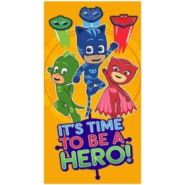 Πετσέτα Παιδική Βελουτέ PJ Masks 2 Multi Viopros Σώματος 70x140cm 100% Βαμβάκι