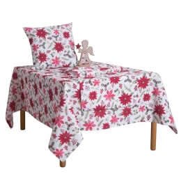 Καρέ Χριστουγεννιάτικο 4448  White-Red Viopros 85X85