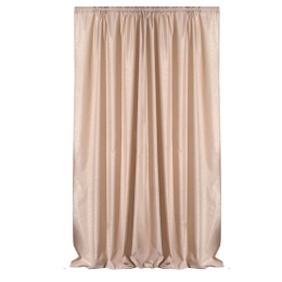 Κουρτίνα Με Τρέσα 4510 Gold Viopros 140X270cm Βαμβάκι-Πολυέστερ