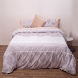 Σεντόνια Dream 7007 (Σετ 3τμχ) Greige Anna Riska Μονό 160x260cm 100% Βαμβακερό Περκάλι