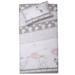 Κουβερλί Βρεφικό Έμιλυ Grey-Pink Viopros 120x160cm 100% Βαμβάκι