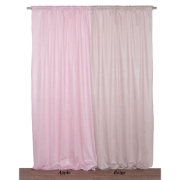 Κουρτίνα 1070 Με Τρέσα Beige Viopros 280x270cm 280x270cm Πολυέστερ