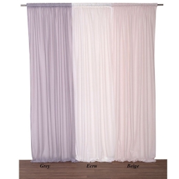 Κουρτίνα 1630 Με Τρέσα Grey Viopros 280x270cm 280x270cm Πολυέστερ