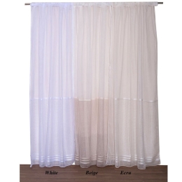 Κουρτίνα 2462 Με Τρέσα White Viopros 280x270cm 280x270cm Πολυέστερ