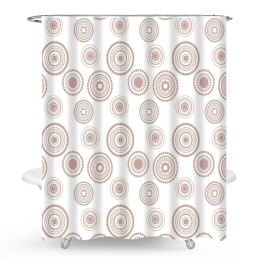 Κουρτίνα Μπάνιου Αλέξις White Viopros 180Πx180Υ 180x180cm Πολυέστερ