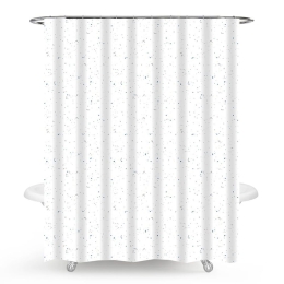 Κουρτίνα Μπάνιου Ματέο White Viopros 180Πx180Υ 180x180cm Πολυέστερ