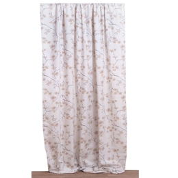 Κουρτίνα Ρούμπι Με Τρέσα Beige Viopros 280x270cm 280x270cm Βαμβάκι-Πολυέστερ