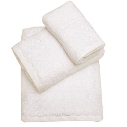 Πετσέτα Με Δανδέλα Νο14 Ecru Viopros Προσώπου 50x100cm 100% Βαμβάκι