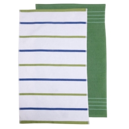 Ποτηρόπανα Ζακάρ 361 (Σετ 2τμχ) Multi Viopros 40x60cm 100% Βαμβάκι