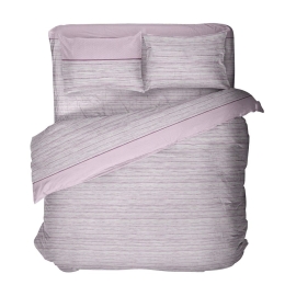 Σεντόνια 2544 Με Λάστιχο Φανελλένια (Σετ 3τμχ) Pink Viopros Μονό 100x225cm 100% Βαμβάκι