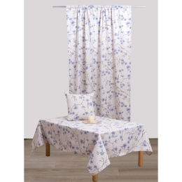 Τραπεζομάντηλο Ρούμπι Blue Viopros 140X240 140x240cm Βαμβάκι-Πολυέστερ