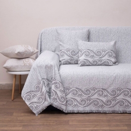 Ριχτάρι 1572 Anthracite Anna Riska Τριθέσιο 180x280cm 100% Βαμβάκι