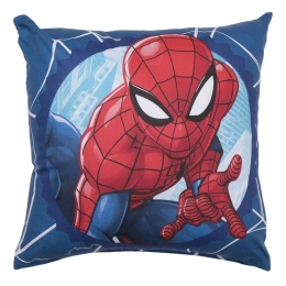 Μαξιλάρι Διακοσμητικό (Με Γέμιση) Παιδικό Spiderman 44 Blue Viopros 40Χ40 100% Βαμβάκι