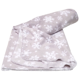 Κουβέρτα Καναπέ Νοέλια Flannel Fleece Grey Viopros 150Χ220 Πολυέστερ