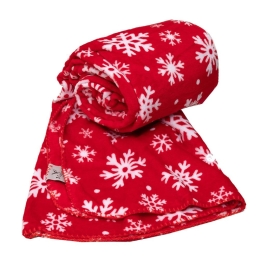 Κουβέρτα Καναπέ Νοέλια Flannel Fleece Red Viopros 125X150 120x150cm Πολυέστερ