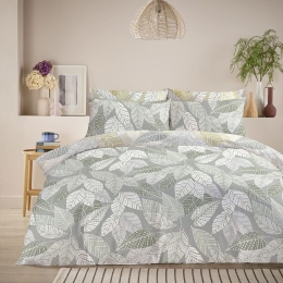 Σεντόνια 833 Με Λάστιχο (Σετ 3τμχ) Grey-Green Viopros Μονό 100x225 Βαμβάκι-Πολυέστερ