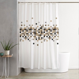 Κουρτίνα Μπάνιου Άλμα White Viopros 240Πx180Υ Πολυέστερ