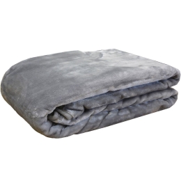 Κουβέρτα Βελουτέ 3 Grey Anna Riska Υπέρδιπλo 220x240cm Πολυέστερ
