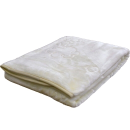 Κουβέρτα Βρεφική Βελουτέ Bear 1 Ivory Anna Riska Αγκαλιάς 80x110cm Πολυέστερ