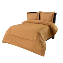 Σεντόνια Satin Embroidered Classico 2 Με Λάστιχο Cinammon Anna Riska Υπέρδιπλo 160x225cm 100% Βαμβακοσατέν