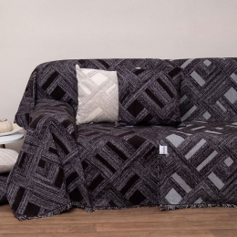 Ριχτάρι 1448 Black Anna Riska Πολυθρόνα 180x180cm Chenille