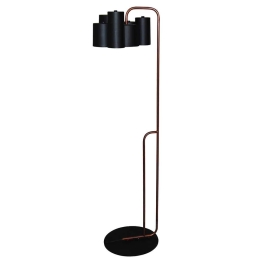 Φωτιστικό Δαπέδου HL-3566-1F 77-3995 Brody Black & Old Copper  Homelighting Μέταλλο