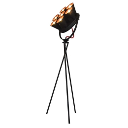 Φωτιστικό Δαπέδου HL-3578-7F 77-4001 Brandon Black & Mat Copper  Homelighting Μέταλλο