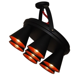 Φωτιστικό Οροφής - Spot HL-3578-1B 77-3997 Brandon Black & Mat Copper  Homelighting Μέταλλο