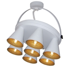 Φωτιστικό Οροφής - Spot HL-3578-1B 77-3999 Brandon White & Mat Gold  Homelighting Μέταλλο
