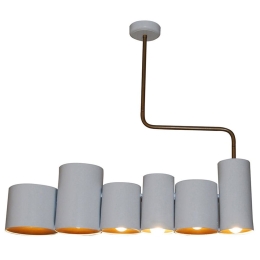 Φωτιστικό Οροφής - Ράγα HL-3567-6P 77-3988 Brody White & Old Bronze  Homelighting Μέταλλο