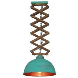 Φωτιστικό Οροφής Κρεμαστό HL-250-38P 77-3095 Up-Down Relief Brown Copper Homelighting Μέταλλο,Ξύλο