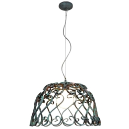 Φωτιστικό Οροφής Κρεμαστό HL-3586-1 PXL 77-4026 Lewis Old Copper Φ125 Homelighting Μέταλλο