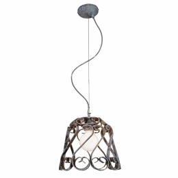 Φωτιστικό Οροφής Κρεμαστό HL-3586-1PS 77-4007 Lewis Copper Green  Homelighting Μέταλλο