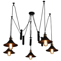 Φωτιστικό Οροφής Κρεμαστό HL-3310-5P 77-3232 Move Balance Black Homelighting Μέταλλο